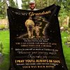 Never Forget Your Way Back Home Gift For Grandson Blanket