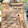 Never Give Up On The Beautiful Dreams Giving Grandson Blanket