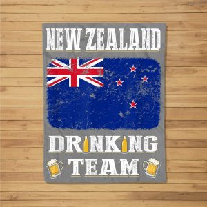 New Zealand Drinking Team Funny Beer Fleece Blanket