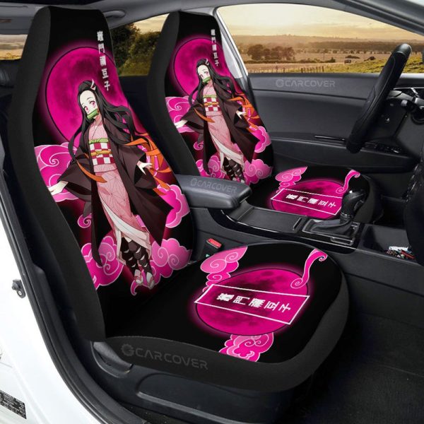 Nezuko Car Seat Covers Custom Demon Slayer Anime Car Accessories