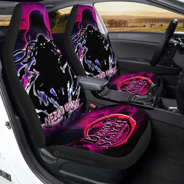 Nezuko Car Seat Covers Custom Demon Slayer Anime Silhouette Style