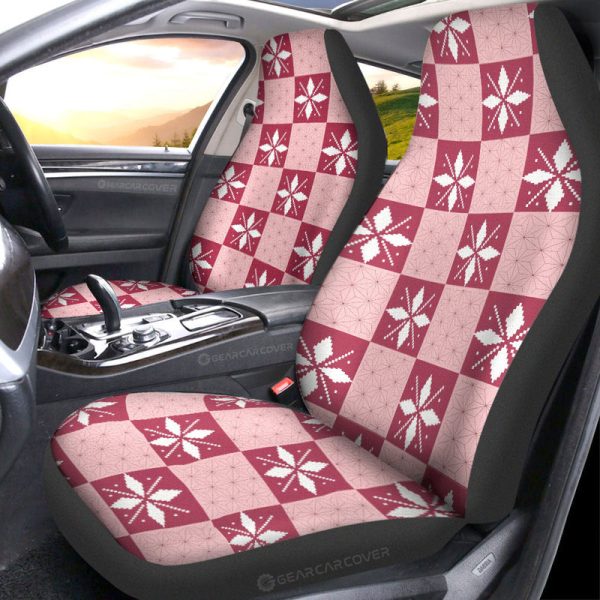 Nezuko Kamado Car Seat Covers Custom Anime Car Accessories