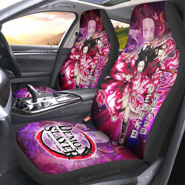 Nezuko Kamado Car Seat Covers Custom Characters Car Accessories