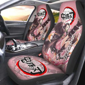 Nezuko Kamado Car Seat Covers Custom Demon Slayer Anime Car Accessories