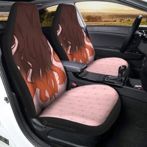 Nezuko Uniform Car Seat Covers Custom Hairstyle Car Interior Accessories