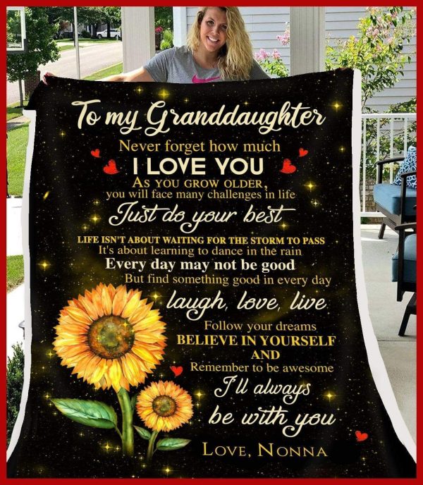 Nonna Gift For Granddaughter I’ll Always Be With You Blanket