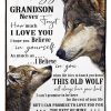 Nonna Gift For Grandson Never Forget How Much I Love You Wolf Edition Blanket