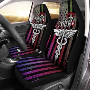 Nurse Car Seat Covers Custom American Flag Car Accessories Great