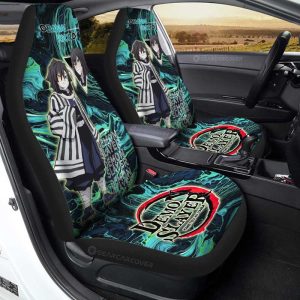 Obanai Iguro Car Seat Covers Custom Demon Slayer Car Accessories For Fans