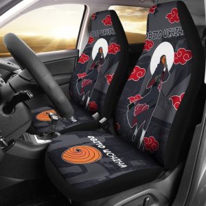 Obito Akatsuki Car Seat Covers Custom Anime Car Accessories