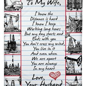 Oilfield Man’s Wife Great Gift From Your Husband Blanket