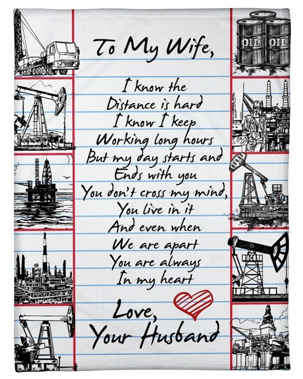 Oilfield Man’s Wife Great Gift From Your Husband Blanket