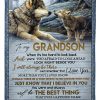 Old Wolf With Meaningful Words For Grandson From Grandma Blanket