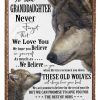 Old Wolves With Meaningful Words For Granddaughter Blanket