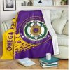 Omega Psi Phi 1911 Crest Royal Purple Simple Style Blanket