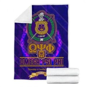 Omega Psi Phi Founded 1911 Fraternity Inc Crest Blanket