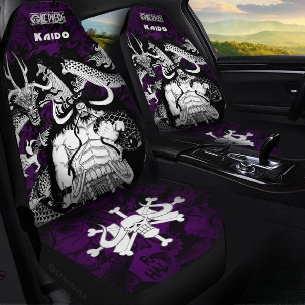 One Piece Kaido Car Seat Covers Custom Anime Mix Manga Car Interior Accessories