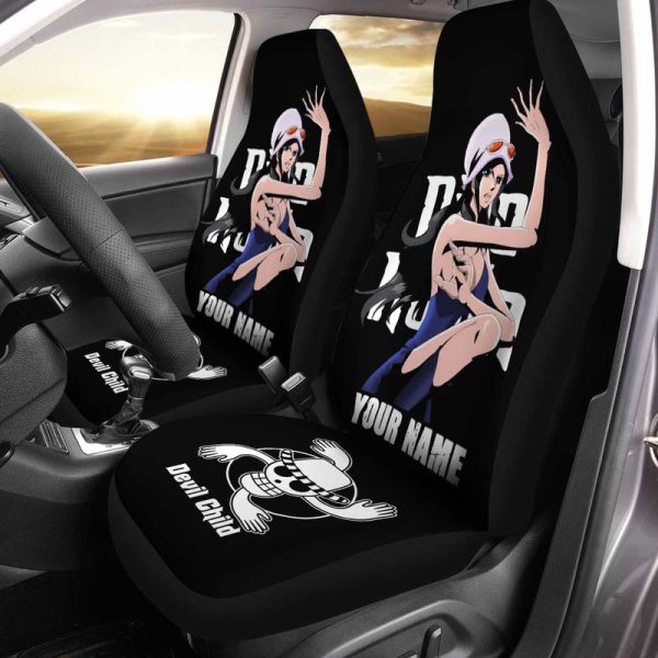 One Piece Nico Robin Car Seat Covers Custom Name Anime Car Accessories