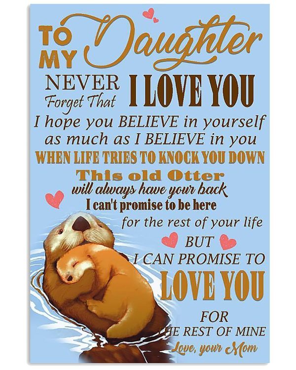 Otter To My Daughter Never Forget Blanket