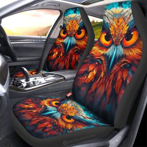 Owl Colorful Car Seat Covers Custom Car Accessories