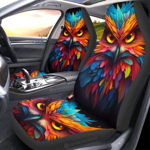 Owl Colorful Car Seat Covers Custom Car Accessories