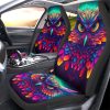 Owl Colorful Car Seat Covers Custom Car Accessories