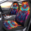 Owl Colorful Car Seat Covers Custom Car Accessories