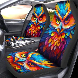 Owl Colorful Car Seat Covers Custom Car Accessories