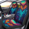 Owl Colorful Car Seat Covers Custom Car Accessories