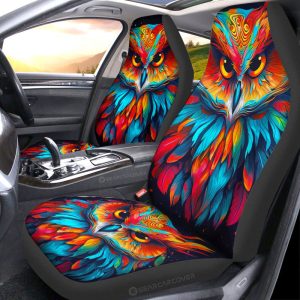 Owl Colorful Car Seat Covers Custom Car Accessories