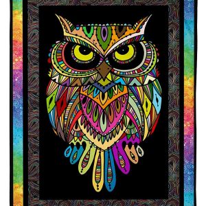 Owl Colorful Pattern Blanket