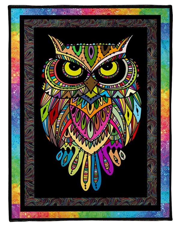 Owl Colorful Pattern Blanket