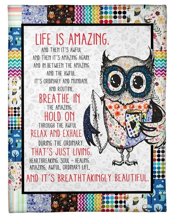 Owl Life Is Amazing Blanket