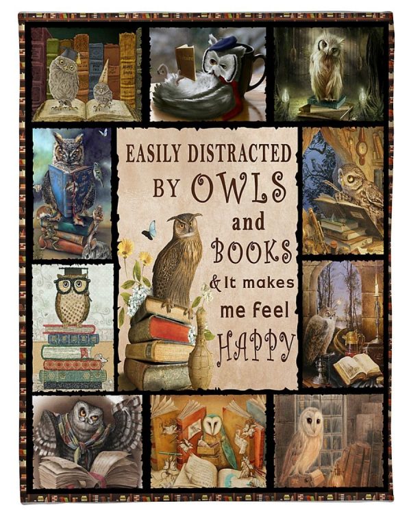 Owls And Books Blanket