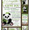 Panda Bear Daughter Be My Baby Girl Blanket