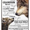 Papa Gift For Grandson Never Forget How Much I Love You Wolf Edition Blanket