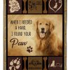 Paw Golden Retriever Blanket