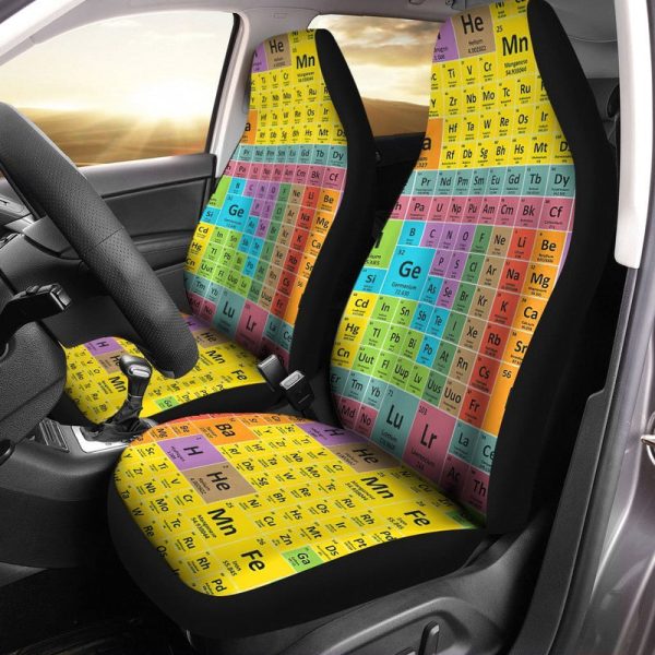 Periodic Table Car Seat Covers Custom Funny Car Accessories