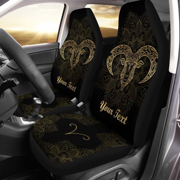 Personalized Aries Car Seat Covers Custom Zodiac Sign Aries Car Accessories