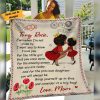 Personalized BWA Mom Letter Fleece Blanket AG52 65O34