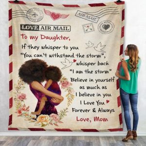 Personalized Bwa Letter Fleece Blanket