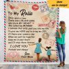 Personalized Bwa Mom Letter Fleece Blanket