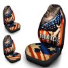 Personalized Cat American Flag Car Seat Covers Custom Cat Car Accessories