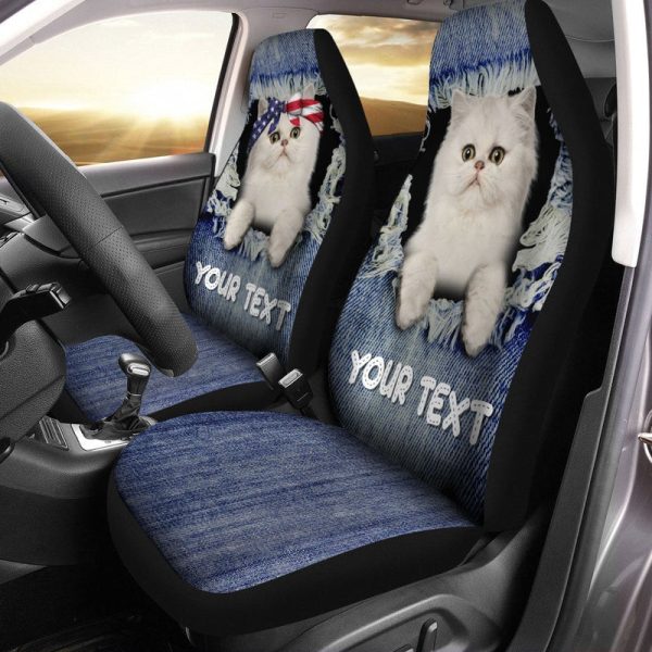 Personalized Couple Persian Cat Car Seat Covers Custom Couple Car Acessories Anniversary