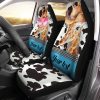 Personalized Cute Couple Giraffe Car Seat Covers Custom Car Accessories For Couple