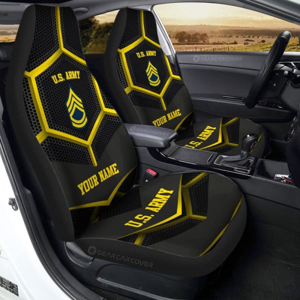 Personalized U.S Army Veterans Car Seat Covers Customized Name US Military Car Accessories