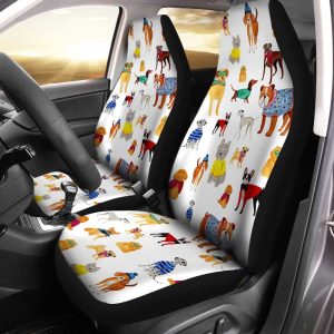 Pet Dogs Car Seat Covers Custom Pattern Dog Car Accessories