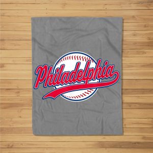 Philadelphia Philly Vintage Baseball Throwback Retro Design Fleece Blanket