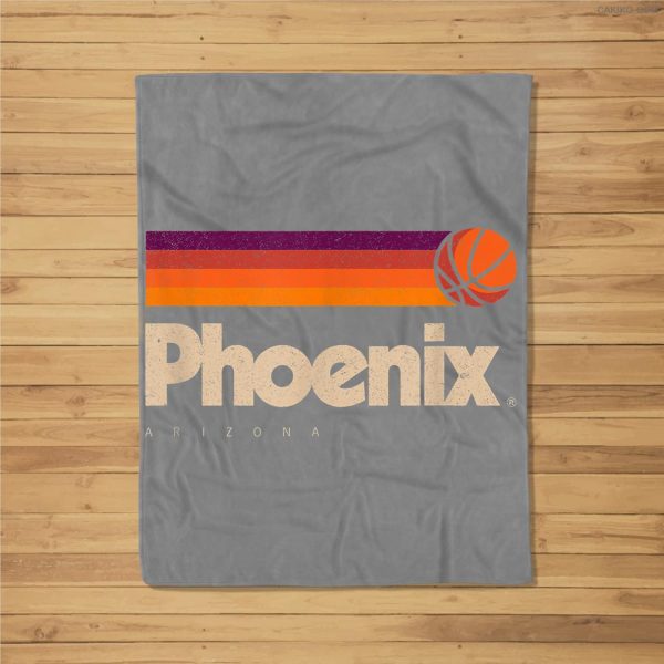 Phoenix Basketball B-Ball City Arizona Retro Phoenix Fleece Blanket