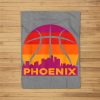 Phoenix Basketball B-Ball City Arizona State Retro Vintage Fleece Blanket